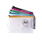Torebka APLI Zipper Bag, A6, 168x125 mm, mix kolorów