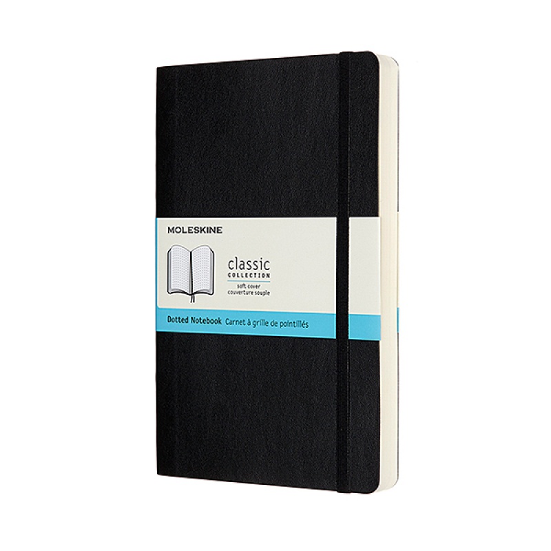311017-344453-notes_moleskine_classic_l_13x21cm_w_kropki_m-800w Notes MOLESKINE Classic L (13x21cm), w kropki, miękka oprawa, 400 stron, czarny - obrazek 1
