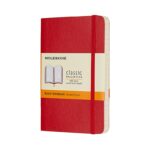 Notes MOLESKINE Classic P (9x14cm), w linie, miękka oprawa, 192 strony, czerwony