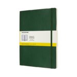 Notes MOLESKINE Classic XL (19x25cm), w kratkę, miękka oprawa, myrtle green, 192 strony, zielony