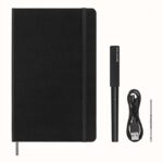 Zestaw MOLESKINE, notes L w linie + długopis, Smart Writing Set3, czarny