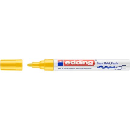 Marker olejowy połyskujący e-750 EDDING, 2-4 mm, żółty (opakowanie 10 szt.)
