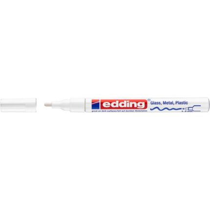 Marker olejowy połyskujący e-751 EDDING, 1-2 mm, biały (opakowanie 10 szt.)