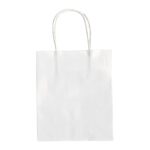 Torebka prezentowa, papierowa, 31x42x11cm, 110g/m2, kraft, biała (opakowanie 15 szt.)