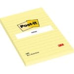 Karteczki samoprzylepne POST-IT® w linię (660), 102x152mm, 1x100 kart., żółte (opakowanie 6 szt.)
