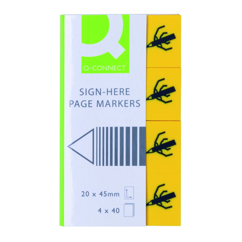 320500-72946-zakladki_indeksujace_q_connect_sign_here_pp_2-800w Zakładki indeksujące Q-CONNECT Sign-here, PP, 20x45mm, 4x40 kart. - obrazek 1