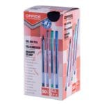 Długopis żelowy OFFICE PRODUCTS Classic 0,5mm, czarny (opakowanie 50 szt.)