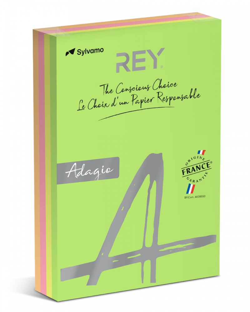 324183-353507-papier_ksero_rey_adagio_a4_80gsm_mix_kolorow-800w Papier ksero REY ADAGIO, A4, 80gsm, mix kolorów fluo, *RYADA080X909 R200, 4x125 ark. - obrazek 1