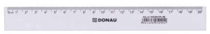 Linijka DONAU, 20cm, transparentna (opakowanie 50 szt.)