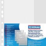Koszulki z klapką DONAU, PP, B4, groszkowe, 100mikr., 10szt.