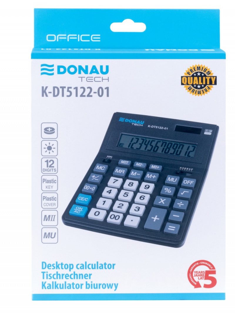 327109-349976-kalkulator_biurowy_donau_tech_office_12_cyfr-800w Kalkulator biurowy DONAU TECH OFFICE, CI-CDB1201BK, 12-cyfr. wyświetlacz, wym. 201x155x35mm, czarny - obrazek 1