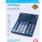 Kalkulator biurowy DONAU TECH OFFICE, CI-CDB1401BK, 14-cyfr. wyświetlacz, wym. 201x155x35mm, czarny