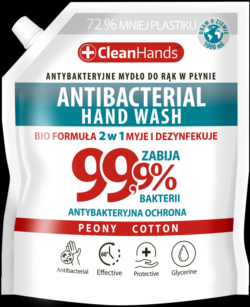 327488-357231-mydlo_antybakteryjne_clean_hands_bio_99_9_pe-800w Mydło antybakteryjne CLEAN HANDS, BIO 99,9% Peony&Cotton, 1000 ml - obrazek 1