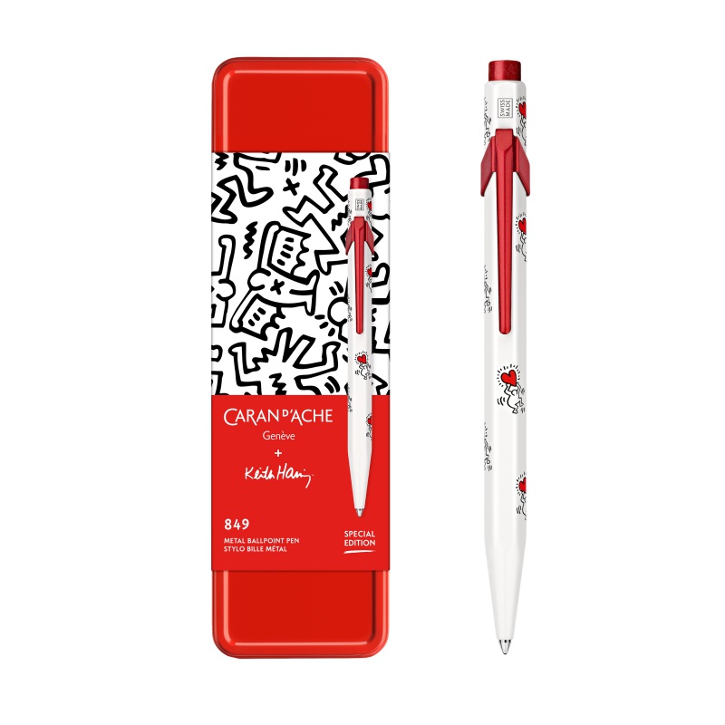 328226-358002-dlugopis_caran_d_ache_849_keith_haring_w_pud-800w Długopis CARAN D'ACHE 849, Keith Haring, w pudełku, biały - obrazek 1