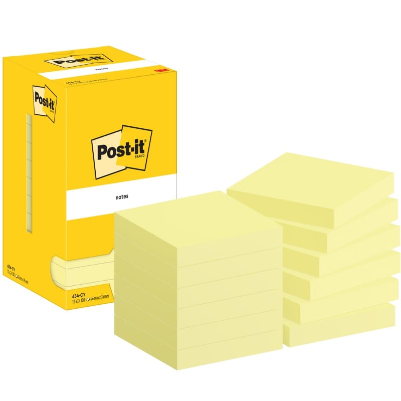 328256-357993-karteczki_samoprzylepne_post_it_76x76mm_12x1-800w Karteczki samoprzylepne POST-IT®, 76x76mm, 12x100 kart., żółte - obrazek 1
