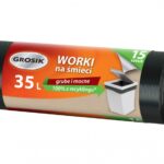 Worki na śmieci GROSIK, LDPE, 35l, 15 szt., czarne