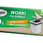 Worki na śmieci GROSIK, LDPE, 60l, 10 szt., czarne