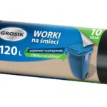 Worki na śmieci GROSIK, LDPE, 120l, 10 szt., czarne