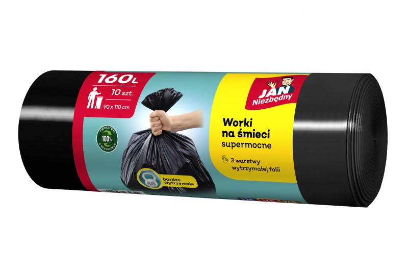 328709-358377-worki_na_smieci_jan_niezbedny_ldpe_160l_10sz-800w Worki na śmieci JAN NIEZBĘDNY, LDPE, 160l, 10szt., czarne - obrazek 1