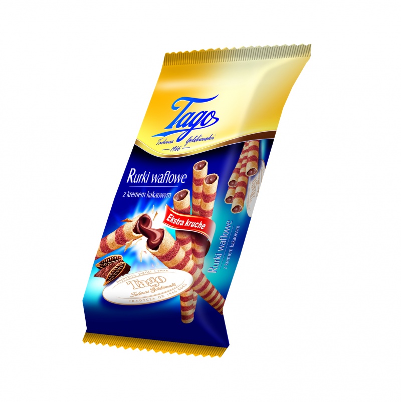 331209-360872-rurka_waflowa_z_kremem_kakaowym_tago_150g-800w Rurka waflowa z kremem kakaowym TAGO, 150g (opakowanie 14 szt.) - obrazek 1