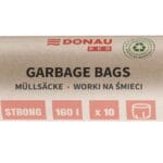 Worki na śmieci DONAU ECO, mocne (LDPE), 160l, 10 szt., czarne