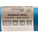 Worki na śmieci DONAU ECO, z uchwytami Knoties, 100l, 10 szt., niebieskie