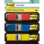 Zakładki indeksujące POST-IT® (683-4), PP, 11,9x43,2mm, 4x35 kart., mix kolorów