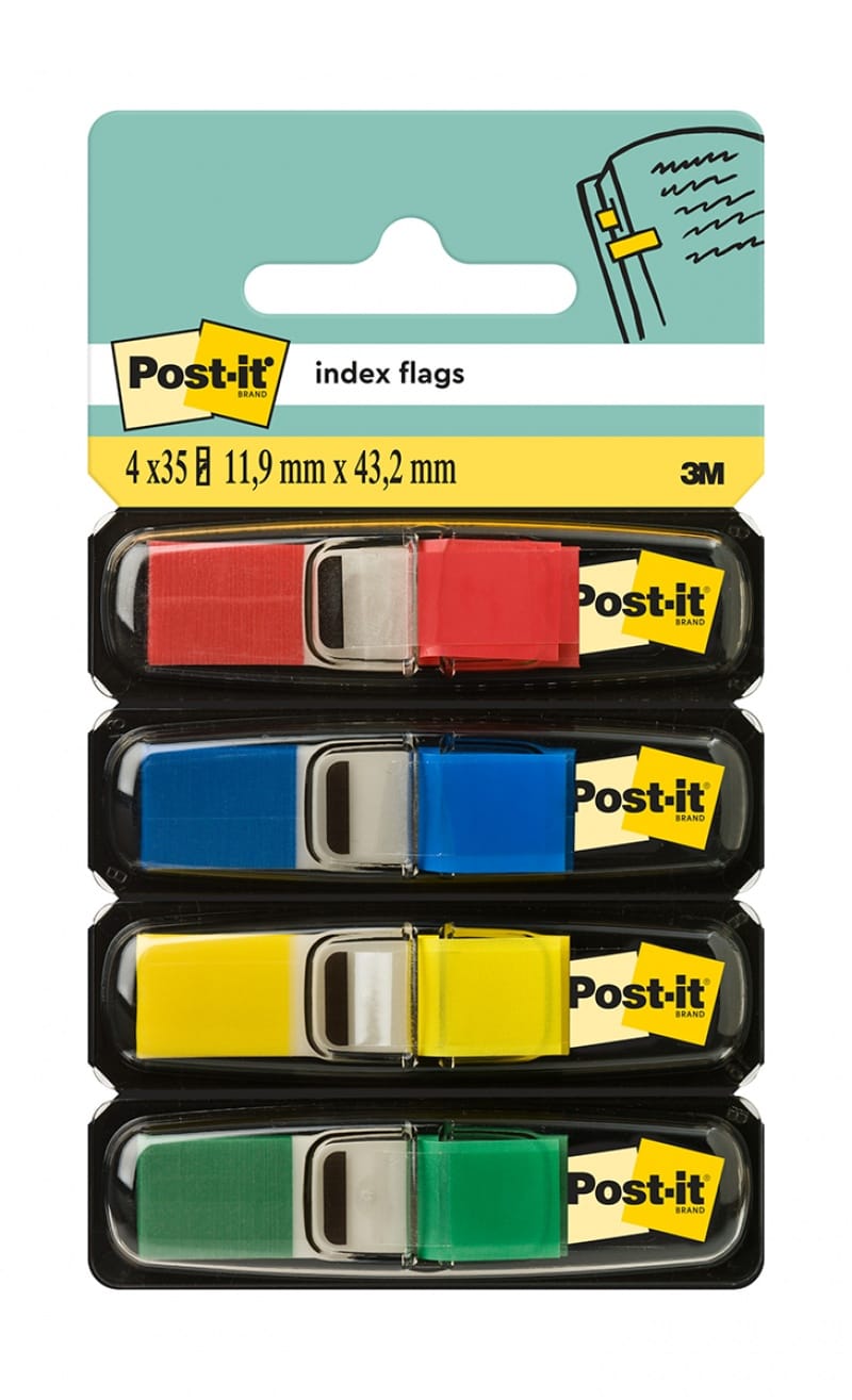 334243-19918-zakladki_indeksujace_post_it_683_4_pp_11_9x43-800w Zakładki indeksujące POST-IT® (683-4), PP, 11,9x43,2mm, 4x35 kart., mix kolorów - obrazek 1
