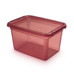 Pojemnik do przechowywania MOXOM BaseStore Color, 15l, rhubarb, transparentny różowy