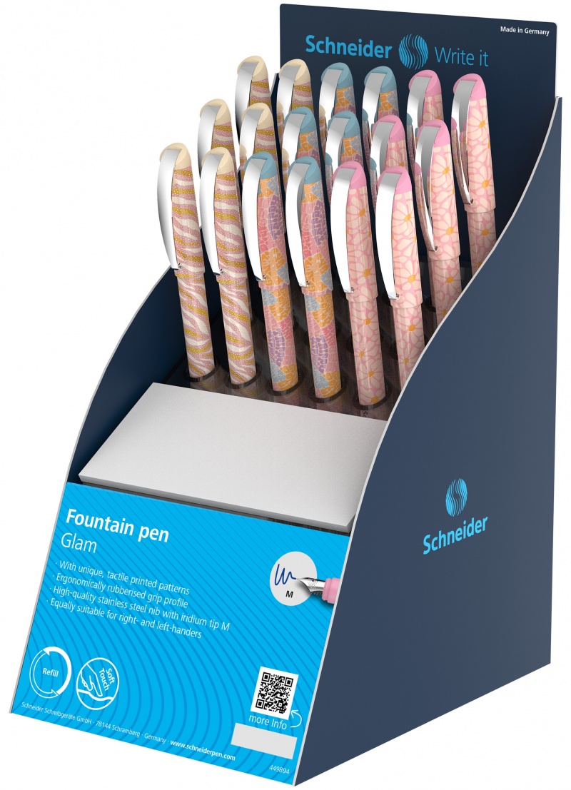 336975-365477-display_pior_wiecznych_schneider_glam_m_18_s-800w Display piór wiecznych SCHNEIDER Glam, M, 18 szt., mix kolorów - obrazek 1