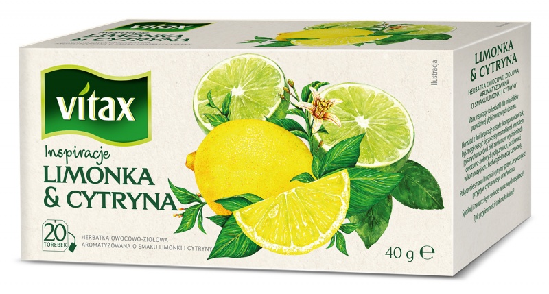338514-220585-herbata_vitax_inspirations_limonka_z_cytryna-800w Herbata VITAX Inspirations, limonka z cytryną, 20 torebek - obrazek 1