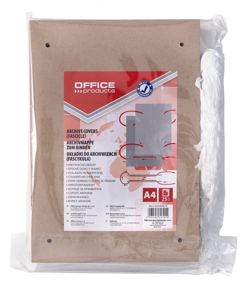 342003-367716-fascykula_office_products_a4_220x320mm_z_tas-800w Fascykuła OFFICE PRODUCTS, A4, 220x320mm, z tasiemką, 25szt., brązowa - obrazek 1