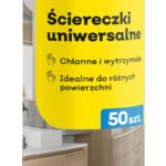 Ściereczki na rolce JAN NIEZBĘDNY, 50 szt., zielono-białe