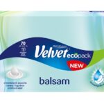Chusteczki uniwersalne VELVET Balsam, kremowy zapach, 3-warstwowe, 70 listków, białe