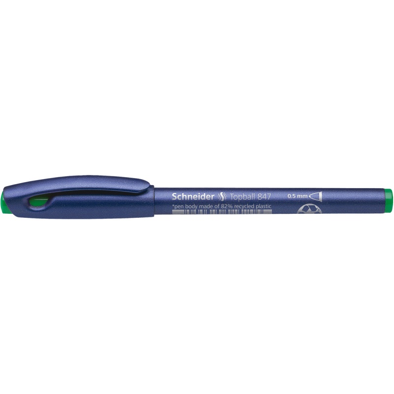 346220-371185-pioro_kulkowe_schneider_topball_847_0_5_mm_z-800w Pióro kulkowe SCHNEIDER Topball 847, 0,5 mm, zielone (opakowanie 10 szt.) - obrazek 1