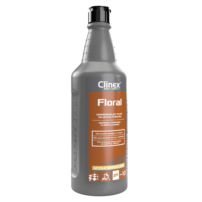 347701-370439-uniwersalny_plyn_do_mycia_podlog_clinex_flor-800w Uniwersalny płyn CLINEX Floral, do mycia podłóg, mydło marsylskie, 1l - obrazek 1