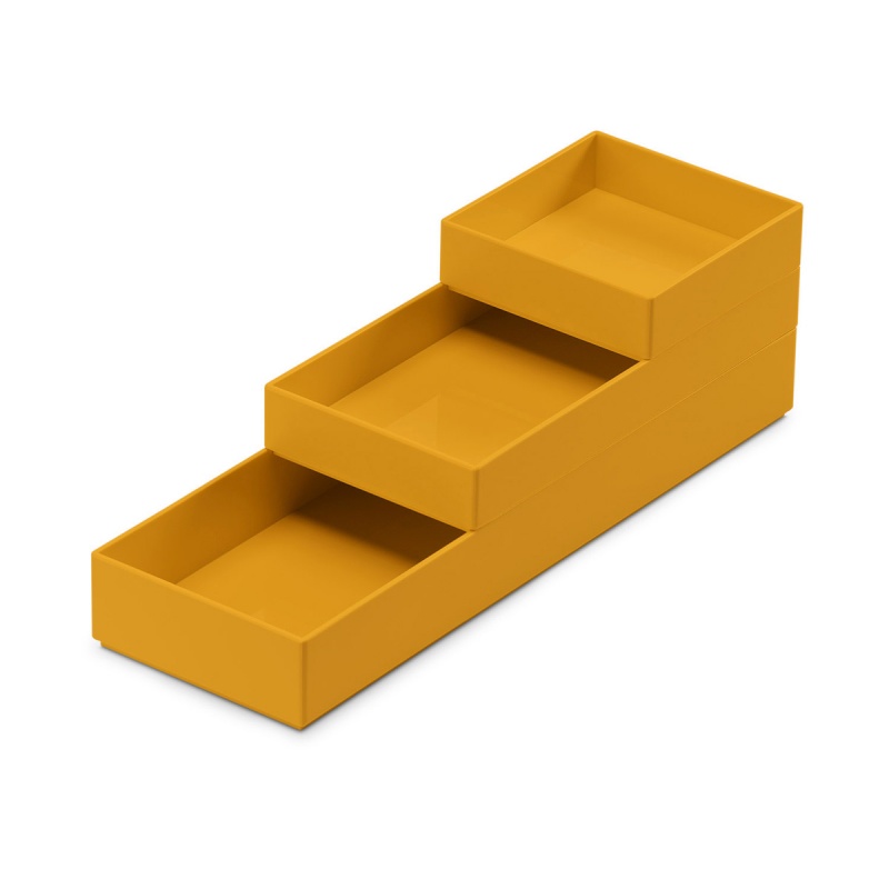 347835-371208-zestaw_pojemnikow_moxom_modular_tray_250x80x-800w Zestaw pojemników MOXOM Modular Tray, 250x80x55mm, 3 szt., żółty - obrazek 1