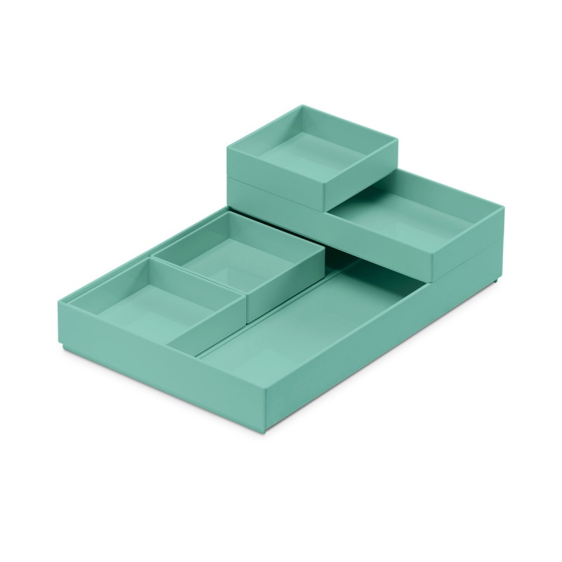 347837-371210-zestaw_pojemnikow_moxom_modular_tray_250x170-800w Zestaw pojemników MOXOM Modular Tray, 250x170x35mm, 5 szt., turkusowy - obrazek 1