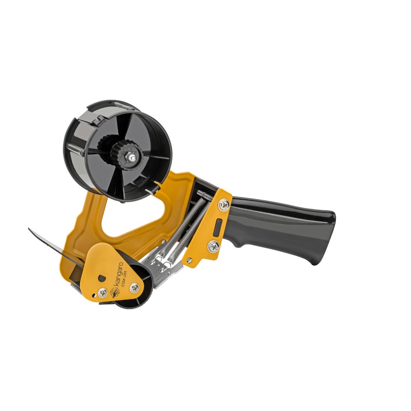 351365-376027-dyspenser_do_tasm_pakowych_kangaro_50_75mm_z-800w Dyspenser do taśm pakowych KANGARO, 50-75mm, żółty - obrazek 1