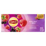 Herbata LIPTON owocowa, malina i bez, 20 torebek