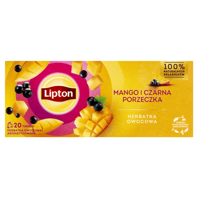 352088-373545-herbata_lipton_owocowa_mango_i_czarna_porzec-800w Herbata LIPTON owocowa, mango i czarna porzeczka, 20 torebek - obrazek 1