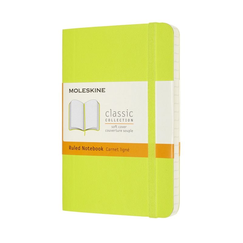 353769-377649-notes_moleskine_classic_p_9x14cm_w_linie_mie-800w Notes MOLESKINE Classic P (9x14cm), w linie, miękka oprawa, 192 strony, lemon green - obrazek 1
