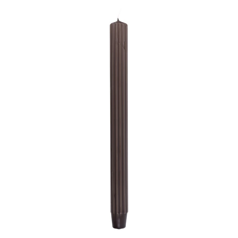 357710-379706-swieca_stolowa_dluga_ryflowana_donau_home_25-800w Świeca stołowa długa ryflowana DONAU HOME, 25x300 mm, 4 szt., brązowa - obrazek 1