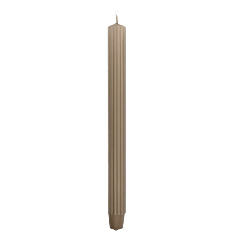 357712-379707-swieca_stolowa_dluga_ryflowana_donau_home_25-800w Świeca stołowa długa ryflowana DONAU HOME, 25x300 mm, 4 szt., pieprz - obrazek 1