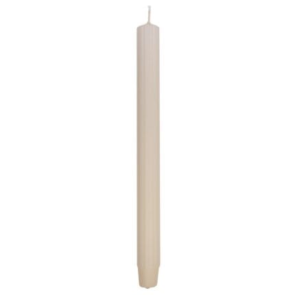 Świeca stołowa długa ryflowana DONAU HOME, 25x300 mm, 4 szt., kremowa