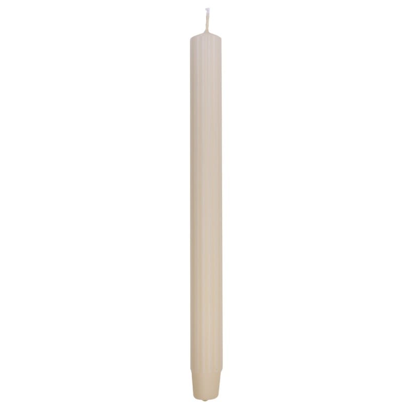 357720-379711-swieca_stolowa_dluga_ryflowana_donau_home_25-800w Świeca stołowa długa ryflowana DONAU HOME, 25x300 mm, 4 szt., kremowa - obrazek 1