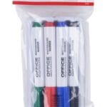 Zestaw 4 markerów z gąbką magnetyczną OFFICE PRODUCTS, do tablic suchościeralnych, mix kolorów