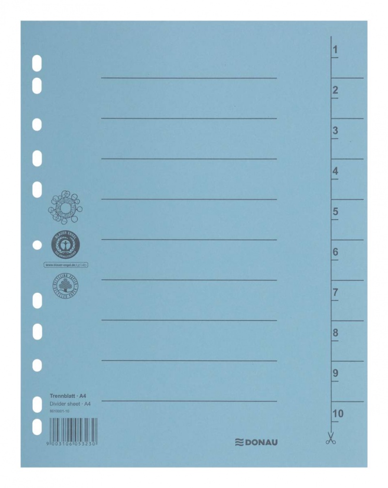 360910-14443-przekladka_donau_karton_a4_235x300mm_1_10_1_k-800w Przekładka DONAU, karton, A4, 235x300mm, 1-10, 1 karta, niebieska (opakowanie 100 szt.) - obrazek 1