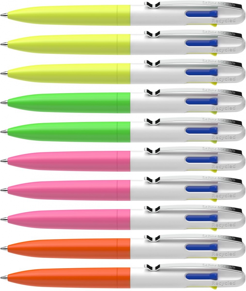 361258-382990-dlugopis_automatyczny_schneider_take_4_neon_-800w Długopis automatyczny SCHNEIDER TAKE 4 Neon, M, 4 kolory wkładu, 10 szt., mix kolorów - obrazek 1