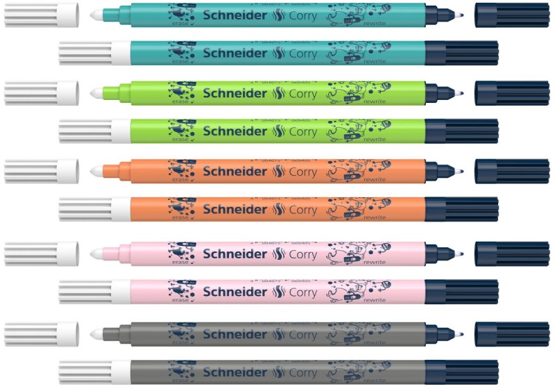 361608-23917-wymazywacz_do_atramentu_z_cienkopisem_schneid-800w Wymazywacz do atramentu z cienkopisem SCHNEIDER Corry, mix kolorów (opakowanie 50 szt.) - obrazek 1
